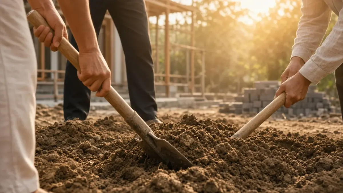 Minh hoạ bước khởi công và động thổ